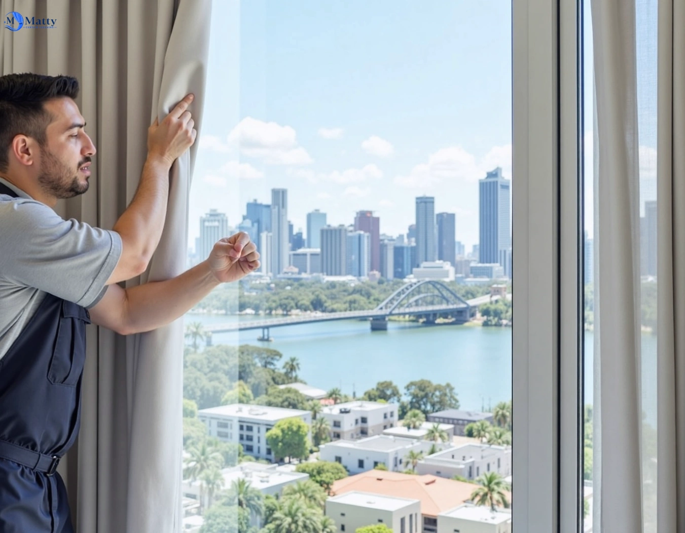 Professional curtain steam cleaning service collingwood-vic QLD by Matty Curtain Cleaning