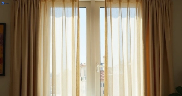 Dusty and dull curtains in collingwood-vic before steam cleaning